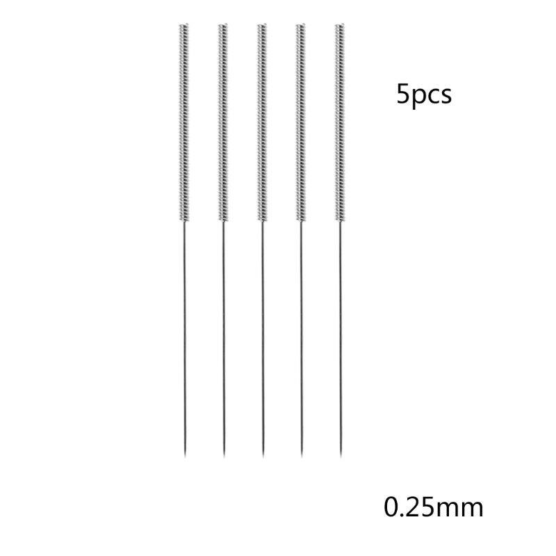 5PCS 3D เครื่องพิมพ์ชิ้นสแตนเลสโลหะทำความสะอาดหัวฉีดดอกสว่านหัวเข็มบิต0.2Mm-1Mm สำหรับ V6 J-Head Hotend หัวฉีด