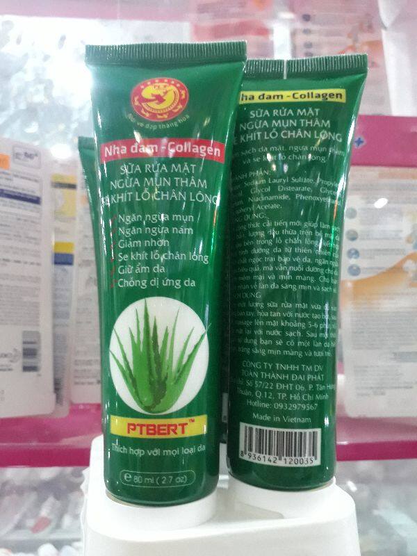 Sữa Rửa Mặt Ngừa Mụn  Se Khít Lỗ Chân Lông Nha Đam - Collagen Pt Bert
