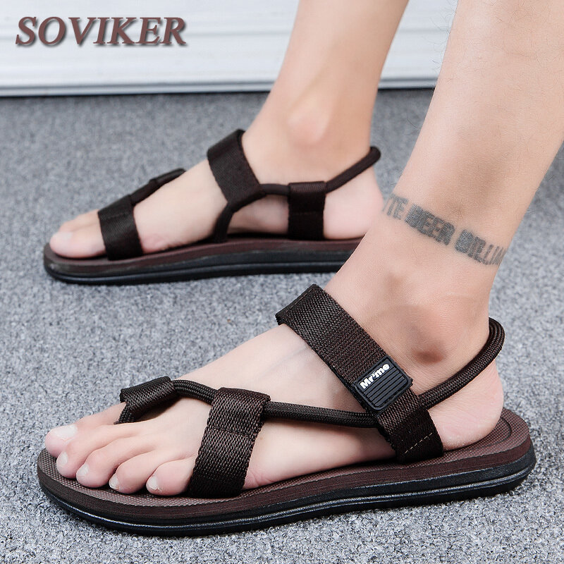 Giày SOVIKER Cho Nam Giày Thời Trang Dép Xăng Đan Nam Giày Mùa Hè Dép Lê Giày Đi Biển Nam Xăng Đan Thường Ngày Cỡ Lớn 38-45