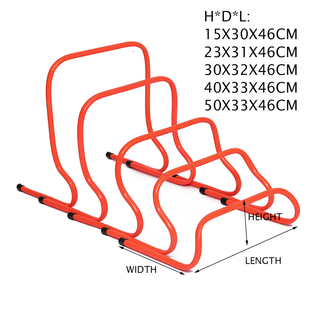 Generic 15/23/30/40/50cm 6" 20" Hurdles Training Speed Agility Sport