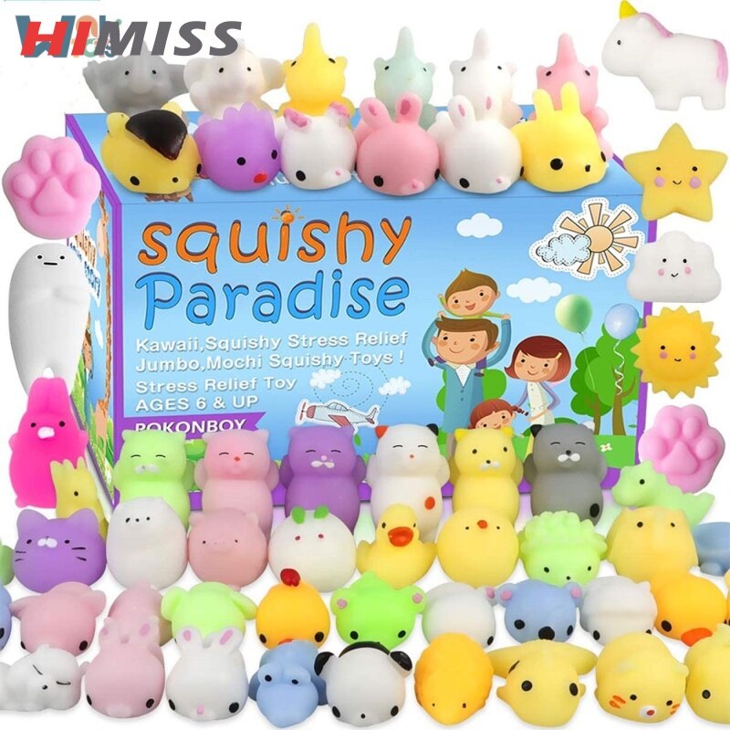 Himiss toy quà tặng giáng sinh rc đồ chơi giảm căng thẳng dễ thương đồ chơi kẹp hình động vật cho trẻ em đồ chơi mềm mochi mini đồ chơi mochi mềm mochi mèo bộ mochi bán buôn