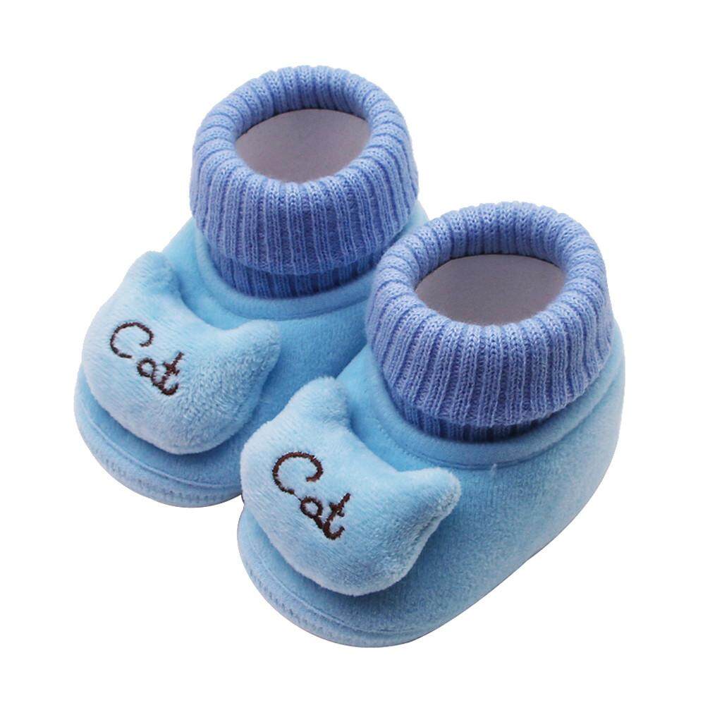 (In Stock) KEKทารกสต็อกCOD 11.11ขายใหญ่เด็กทารกเด็กแรกเกิดเด็กหญิงแคชเมียร์Plush Catรองเท้าบูทฤดูหนาวพื้นรองเท้านุ่มอุ่นรองเท้า,สีกากี,สีชมพู,สีเทา,สีฟ้า,12/13/14
