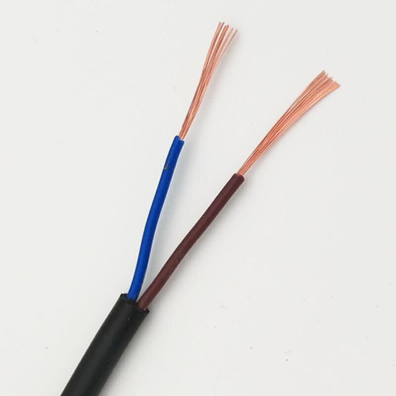 【】 Shopex mall 28 AWG RVV 2/3/4/5/6/8 Lõi Dây Đồng Dây Dẫn Điện RVV Cáp Vỏ Bọc Màu Đen