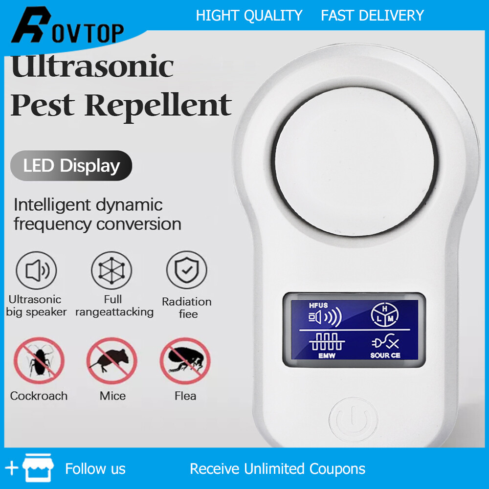 Rovtop electric ultrasonic lcd screen plug-in control for home uk us plug 110v 220v