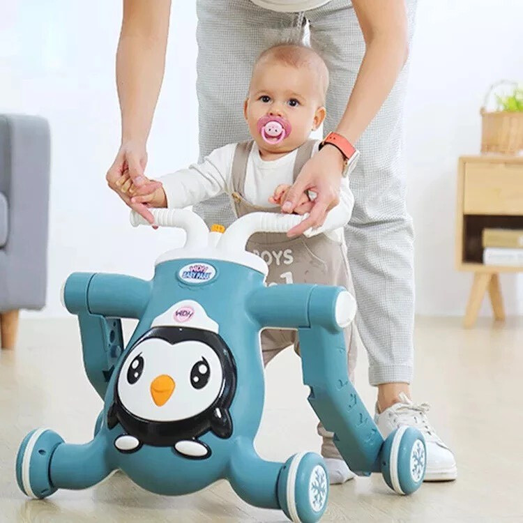 Xe đẩy tập đi chim cánh cụt 3in1 cho bé có nhạc đèn