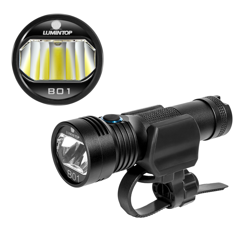 Lumintop b01 850lm 210m đèn xe đạp sạc qua cổng usb ngoài trời torchs đèn cảnh báo đèn đầu xe đạp 21700 18650 đèn pin