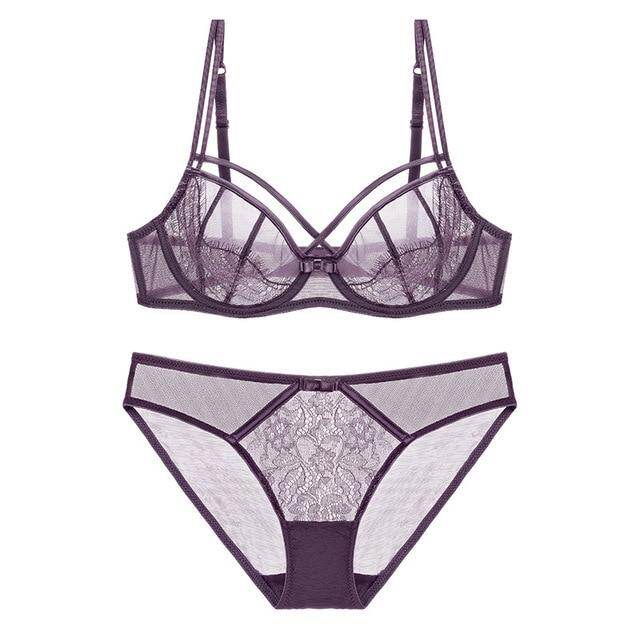 TERMEZY Hot Women lingerie set ultra thin bra set Sexy Lace Underwear victoria Transparent Bralette set Women Bra Panties Set quà Quà gift gift gift gift gift