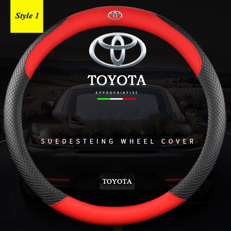 3 Cái Bọc Vô Lăng Xe Hơi Toyota Sợi Cacbon Phù Hợp Cho Toyota Hilux VIOS AVANZA City Camry Corolla Fortuner Innova Wigo Yaris Prius RAV Auris Tay Nắm Phụ Kiện Nội Thất Xe Hơi