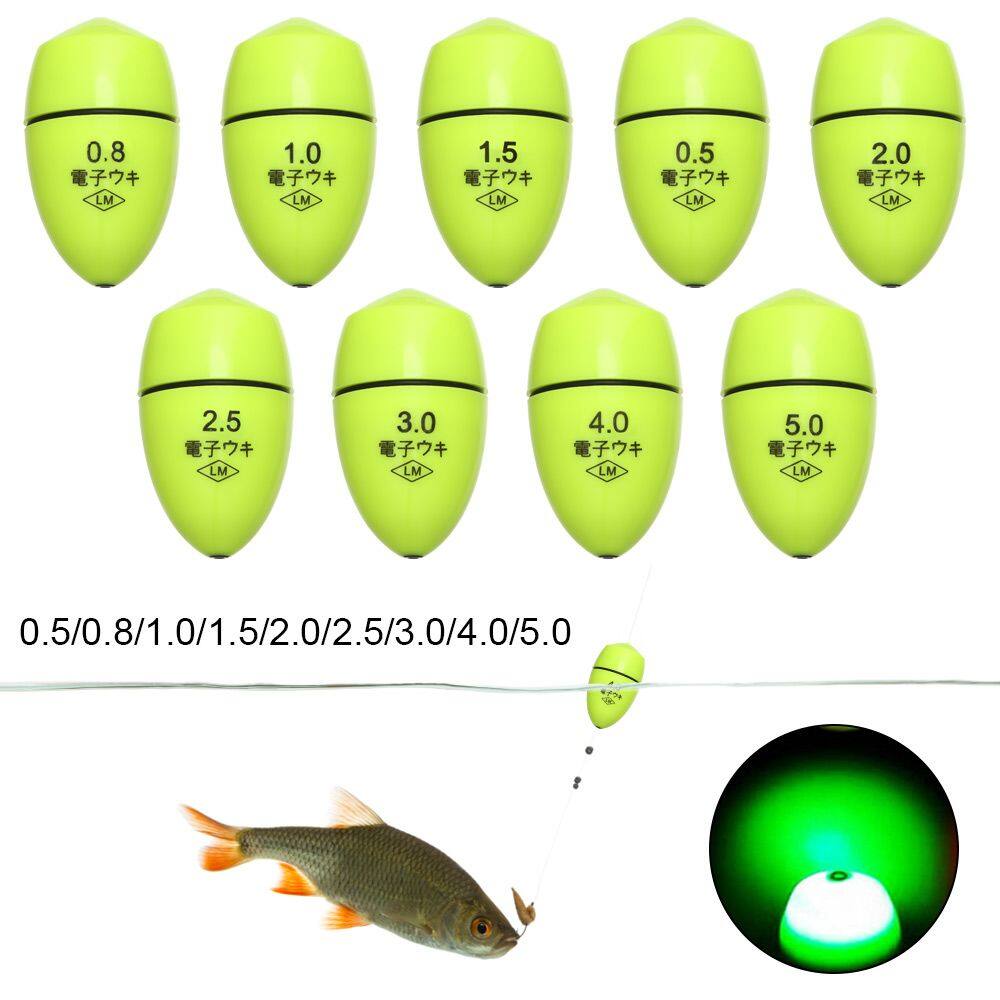 Adyqku0dh Dụng cụ câu cá Câu cá biển Phát sáng Câu cá đêm Phao phát sáng Zhongtong Phao câu cá Rocky Phao điện tử