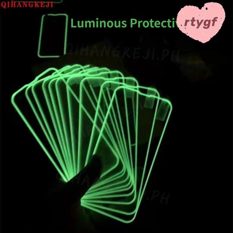 🌟Ready Stock+COD【Green Light 】🌟 Luminous Protective Glass for Samsung A11 A31 A51 A71 A10 A20 A30 A50 A70 A10S A20S A52S A21S A12 A22 A32 A52 A72 A13 A23 A33 A53 A73 4G 5G A02 A02S A03 A03S Screen Protector Glowing Tempered Glass