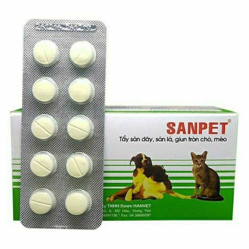 1 viên xổ giun chó mèo