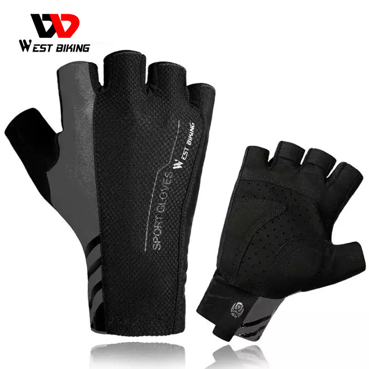 Tây Biking Đi Xe Đạp Găng Tay Hở Ngón Nam Nữ Mùa Hè Thể Thao Thoáng Khí Găng Tay Xe Đạp Guantes Ciclismo Đường Găng Tay Xe Đạp MTB