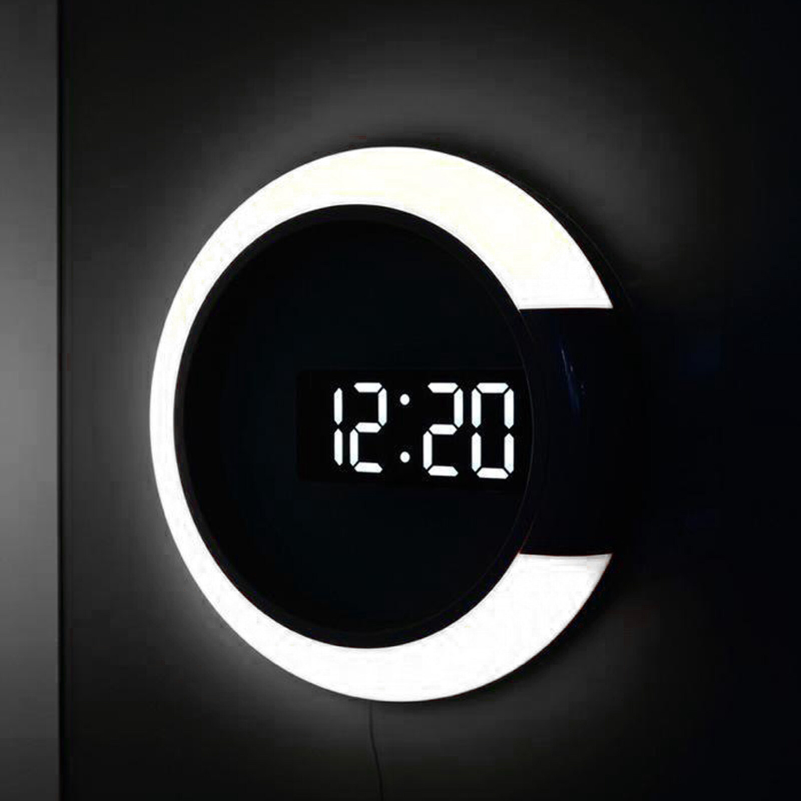Blesiya Digital Office Home Mirror 12 LED Wall Clock Remote Control Snooze Function 2