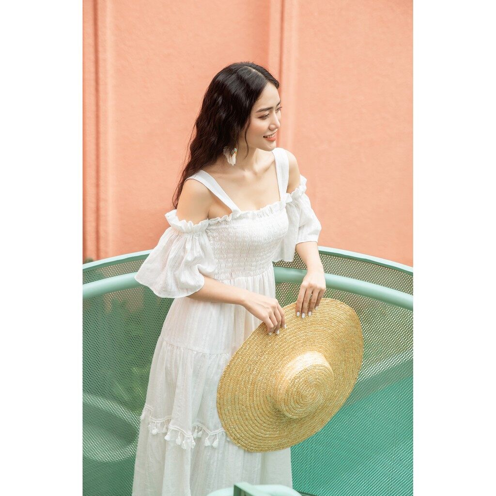 Vania-đầm 2 dây suông rớt vai d2106