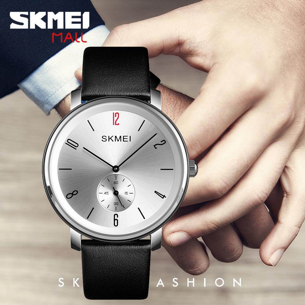 SKMEI 1398 Thời Trang Sáng Tạo Mặt Số Nhỏ Thạch Anh Nam Đồng Hồ Đeo Tay Siêu Mỏng Đơn Giản Chống Nước 3ATM