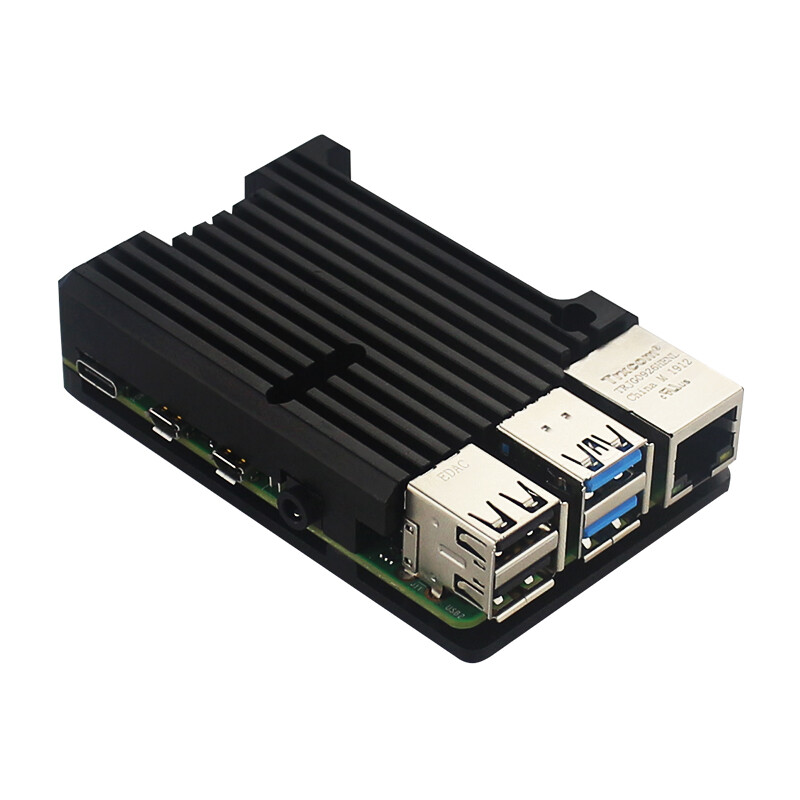 Vỏ nhôm raspberry pi 4 vỏ bọc cnc hộp đen cho raspberry pi 4 model b