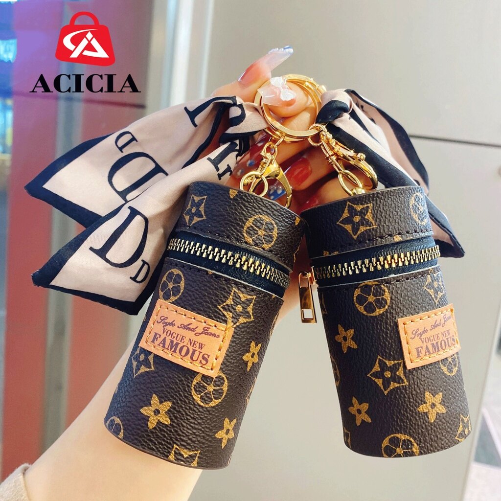 Tiktok túi đựng son xu hướng túi nhỏ đựng tiền xu phụ kiện treo túi móc chìa khóa