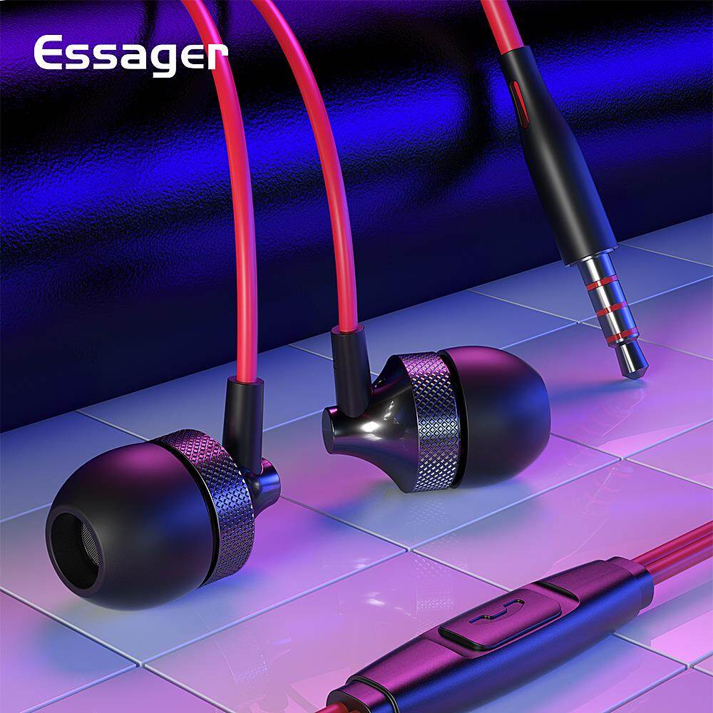 Essager Wired Earphone Compatible with  iPhone 6 Samsung Xiaomi Oppo vivo Huawei Phone 3.5mm Jack Headset With Mic Earpiece Headphones For Computer PC