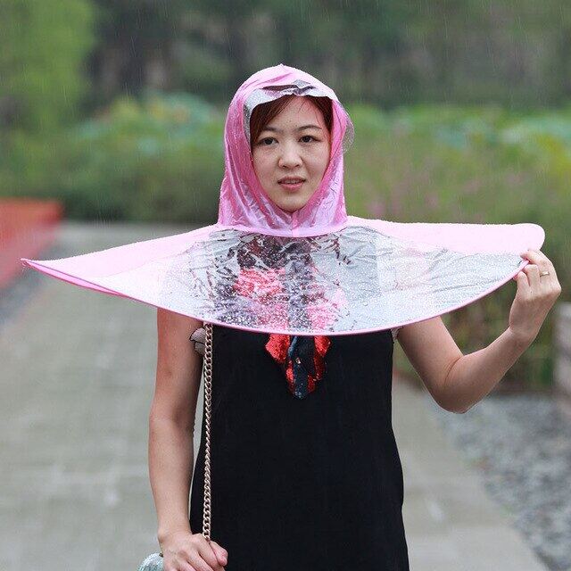 เสื้อกันฝนสำหรับเด็ก Headwear หมวกแก๊ปกลางแจ้งตกปลากอล์ฟเด็กเสื้อกันฝนฝาครอบร่มโปร่งใสเสื้อกันฝนเป็ด