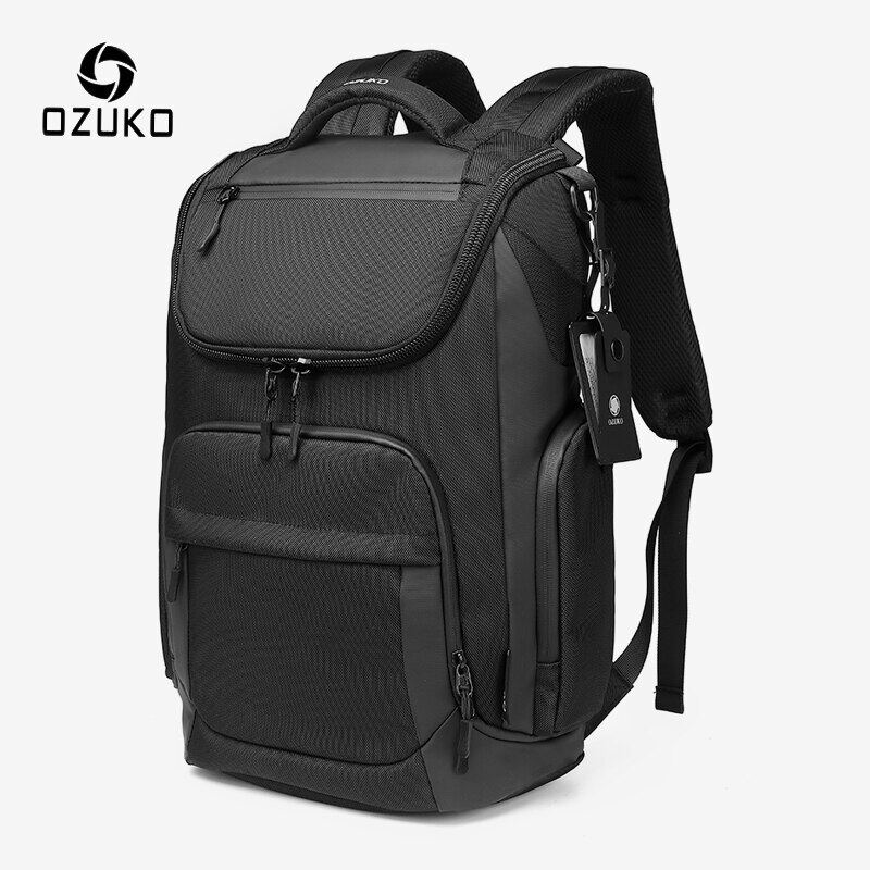 OZUKO New 2021 High Quality Men Fashion Backpack Multifunction 15.6 Inch