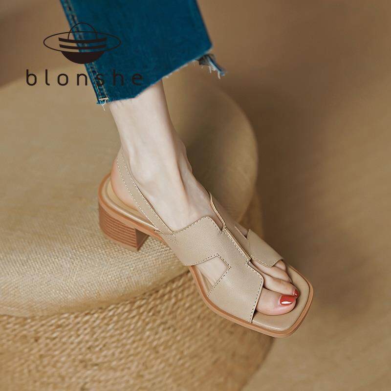 Blonshe Block Heels Sandals For Women On Sale Fasion Korean Shoes For Women Slippers For Women Shoes For Women On 051623