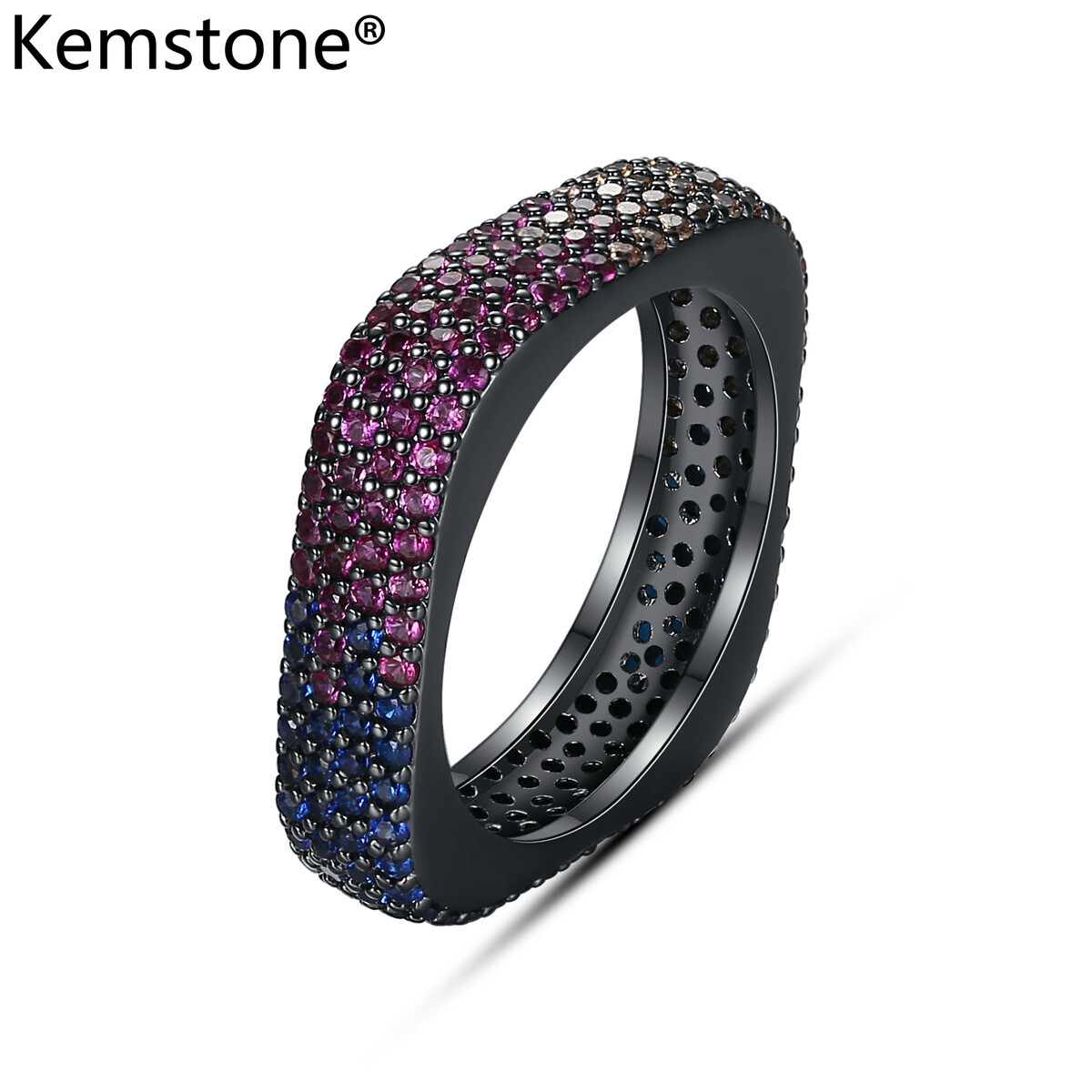 Kemstone hình học nhiều màu trang sức pha lê trang sức nhẫn cho phái nữ quà tặng
