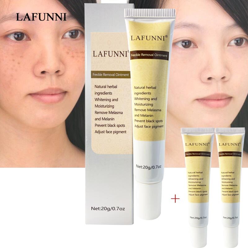 LAFUNNI 3 Sản Phẩm Kem Tàn Nhang Gel Dưỡng Ẩm Làm Trắng Hiệu Quả Loại Bỏ Nám Mụn Trứng Cá Đốm Đen Melanin Gel Dưỡng Ẩm Chăm Sóc Da