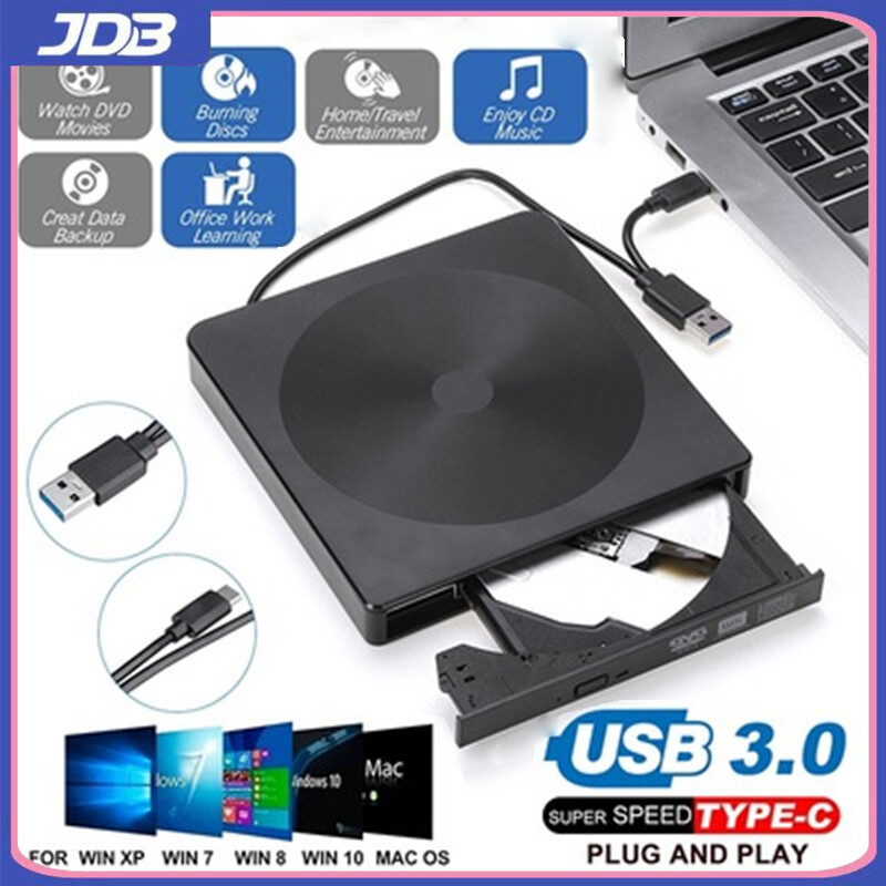Máy ghi hình 3d ổ đĩa dvd di động cd blu-ray ngoài jdb usb 3.0 tương thích với windows 98 se, os10.10.5 ma-cbook pro, v. v.
