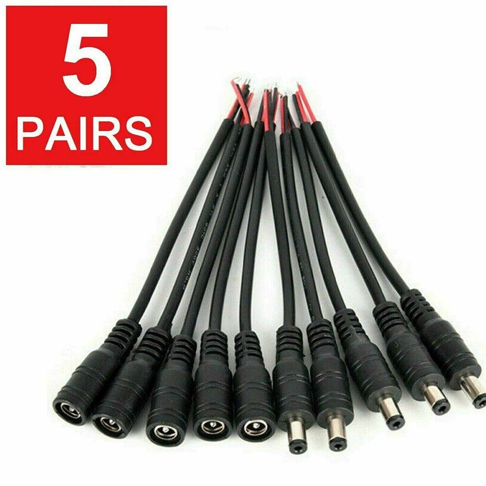Cáp kết nối giắc nguồn dây cắm giắc nguồn dc thay thế 5 cặp 12v 22awg