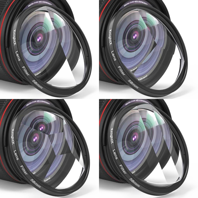 KnightX camera lens Filter ND UV For mobile phone DSLR 58mm 52mm CPL Photography Accessories