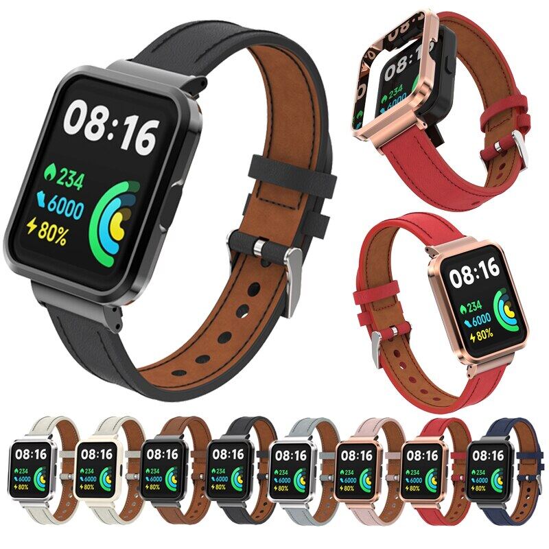 Leather Strap for Xiaomi Mi Watch Lite Redmi Watch Watch Band Bracelet for Redmi Watch 2 2 Lite Wristband Belt Smartwatch Accessories