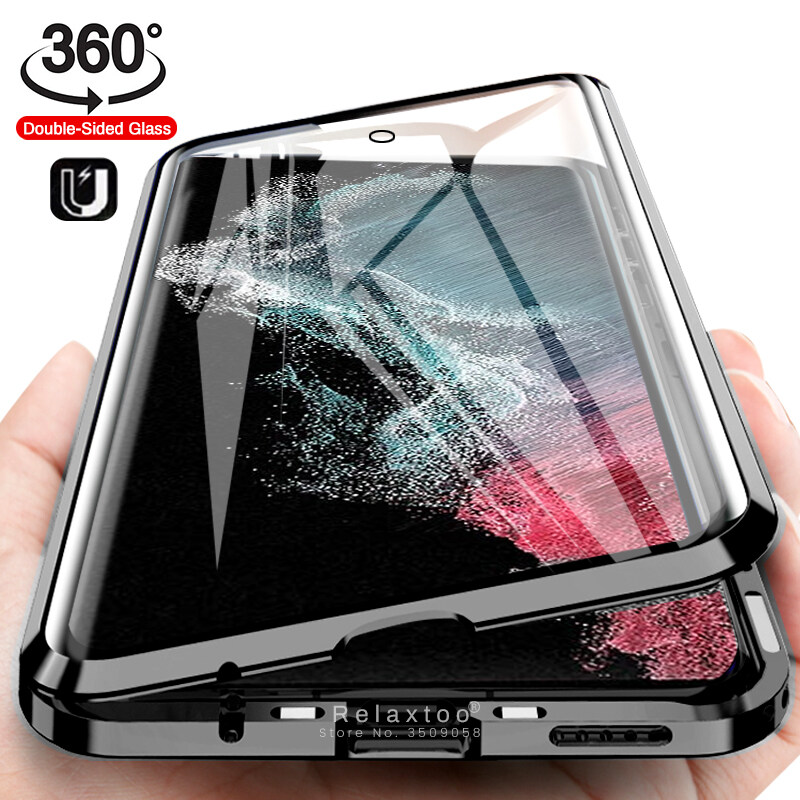 Samung S22 Ultra Kính Cường Lực Hai Mặt 360 ° Ốp Bảo Vệ Toàn Bộ Chống Sốc Cho Samsung Galaxy S22 Ult