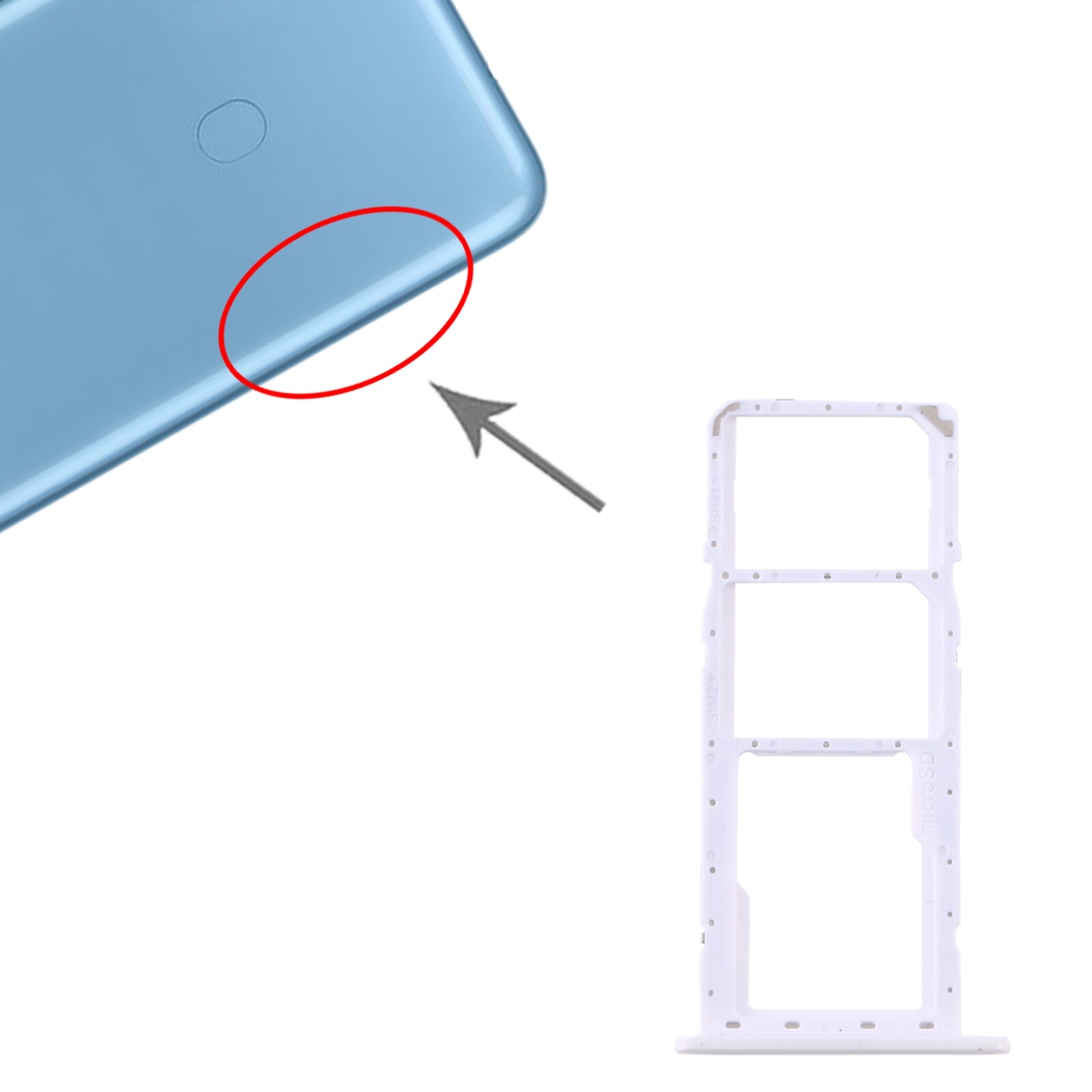Khay thẻ sim + khay thẻ sim + khay thẻ micro sd cho sm-a115 samsung galaxy a11
