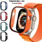 Apple Watch Glass Case with Bumper and Screen Protector Cover