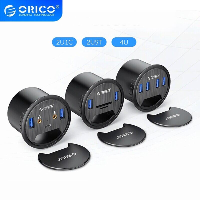 Orico bộ chia cổng usb c bộ chia cổng để bàn 3.0 với đầu đọc loại cổng bộ chuyển đổi gắn cho máy tính xách tay phụ kiện bộ chia cổng usb 3 orico