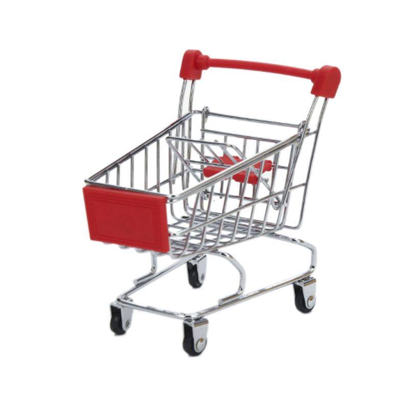 Xe đẩy siêu thị mini xe đẩy mua sắm tiện ích giỏ đựng đồ giả vờ đồ chơi trẻ em
