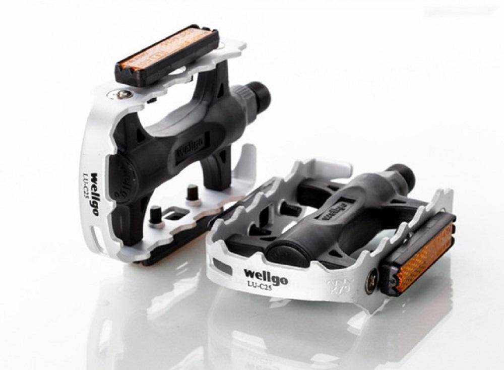 Wellgo bạc LU-C25 Siêu Nhẹ Đường MTB núi Xe Đạp Quàng Nam Nhôm MTB Xe Đạp Bàn Đạp Xe Đạp Phụ Kiện