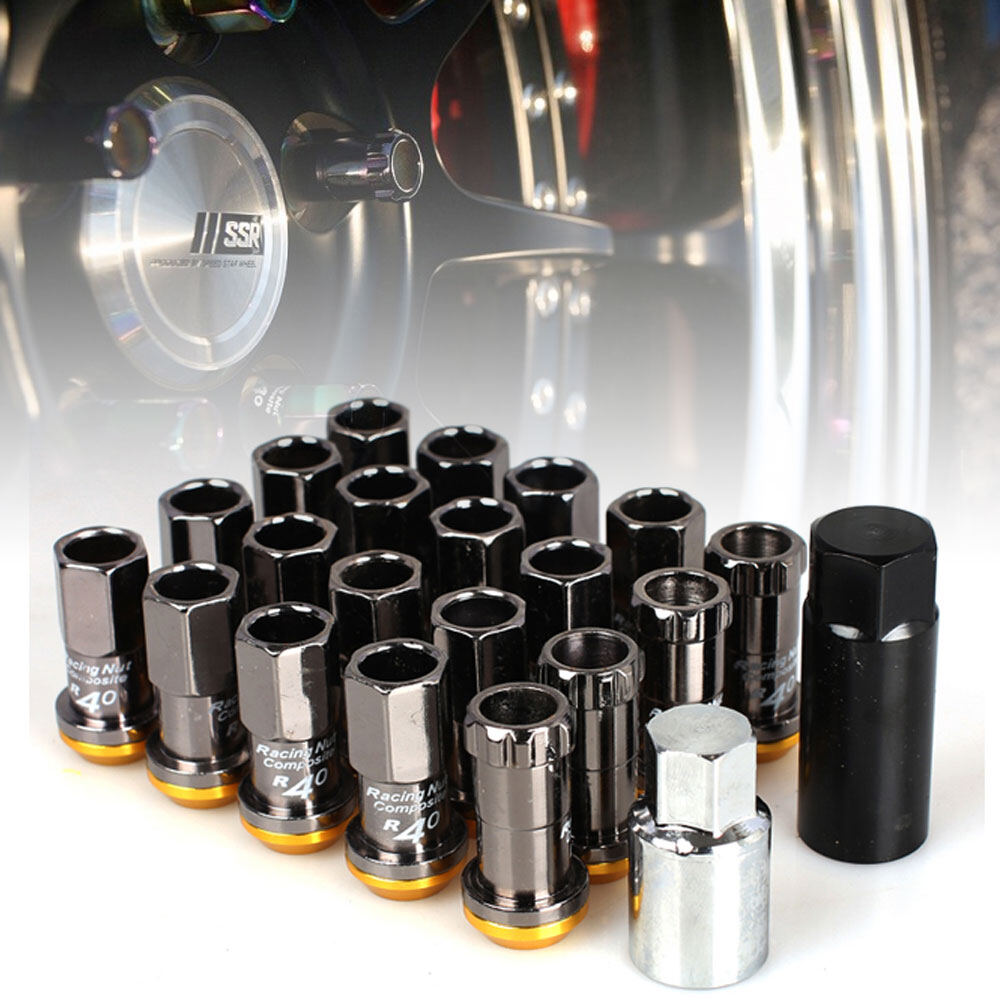 Titan R40 Vành Bánh Xe Đai Ốc Bánh Xe Khóa Thép Chống Trộm Racing Composite Đai Ốc Bánh Xe M12 X 1.5