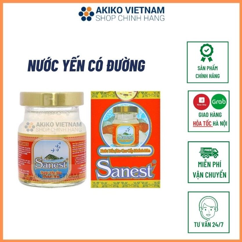 Nước yến sào, cao cấp khánh hòa yến sào , sanest có đường lọ 70ml ,nước yến