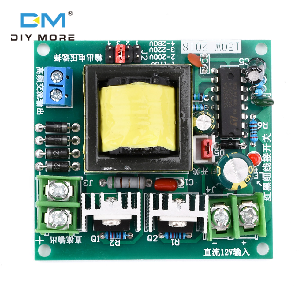 Diymore bảng mạch tăng áp 150w dc 12v/24v sang 110v 120v-intl