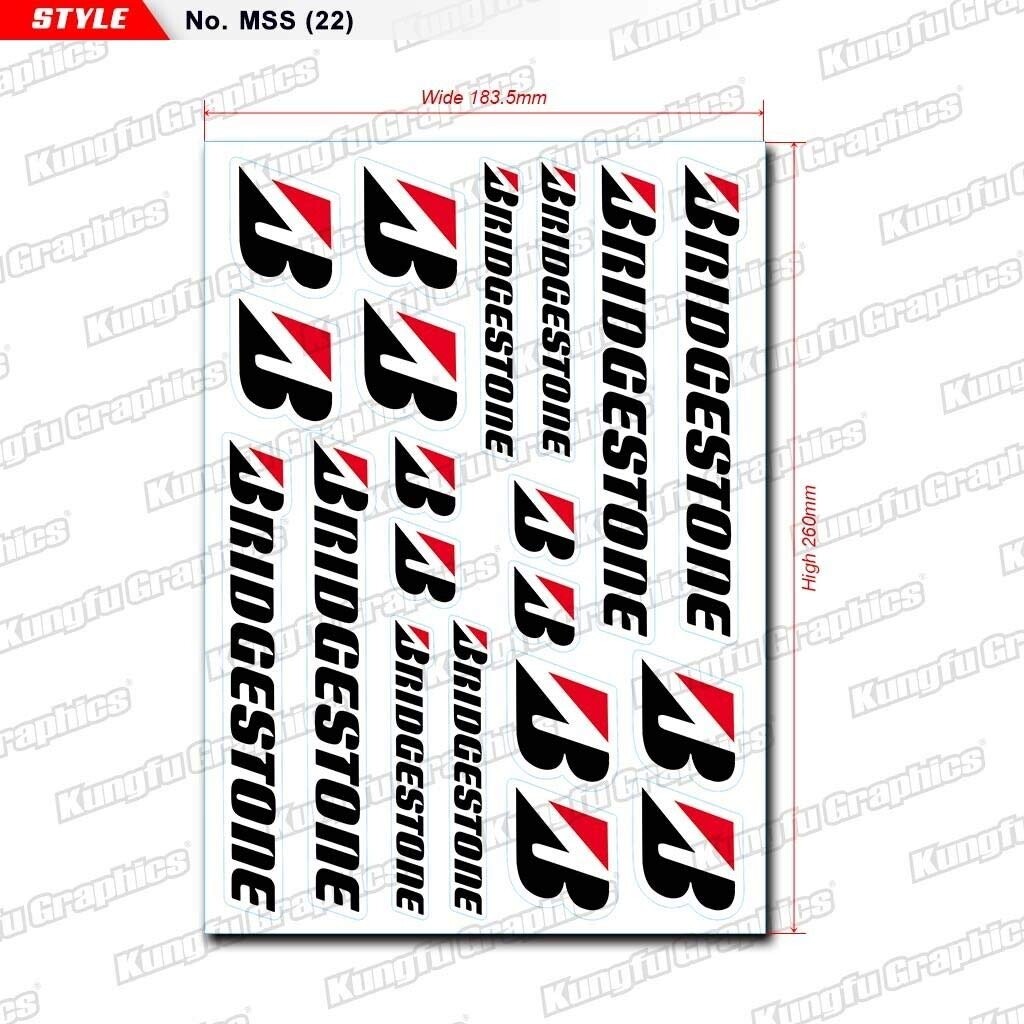 Red Blue Kungfu Graphics HRC Micro Sponsor Logo Racing Sticker Sheet Universal 7.2x 10.2 inch 