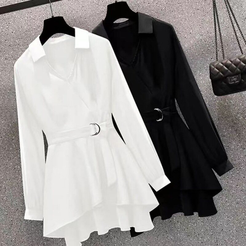 HS6664 Waist-cinching belted long dress set with lightweight printed jacket