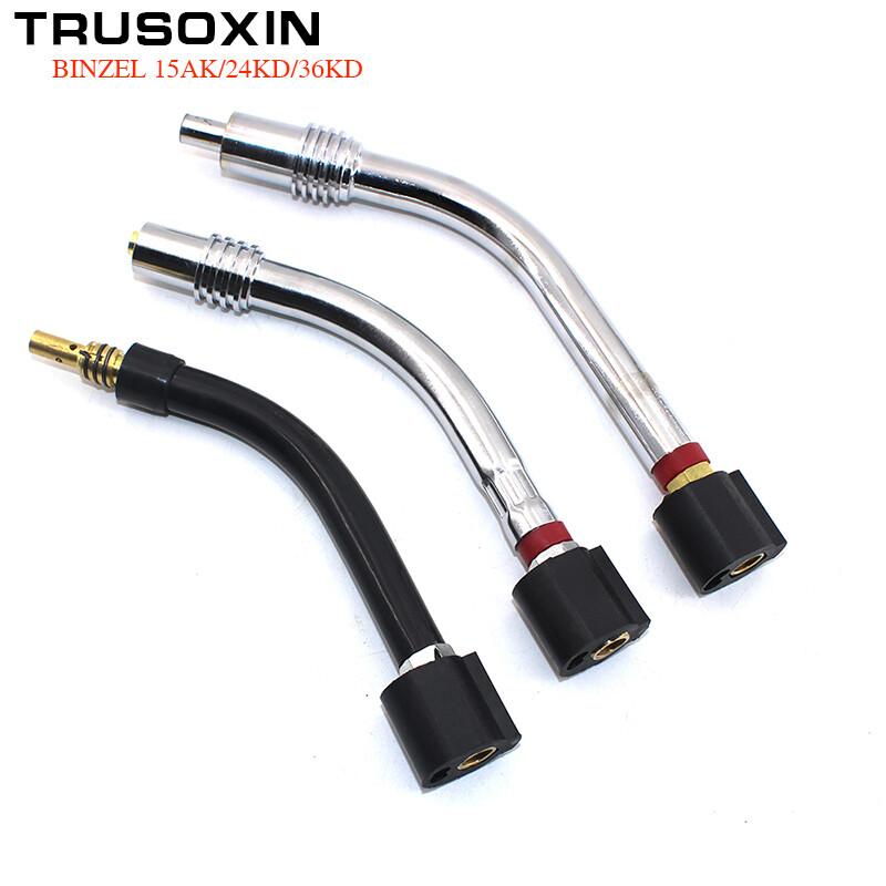 Phụ kiện máy hàn/dụng cụ hàn co2 mig binzel mỏ hàn mig 15ak/24kd/36kd máy hàn, cổ ngỗng uốn cong