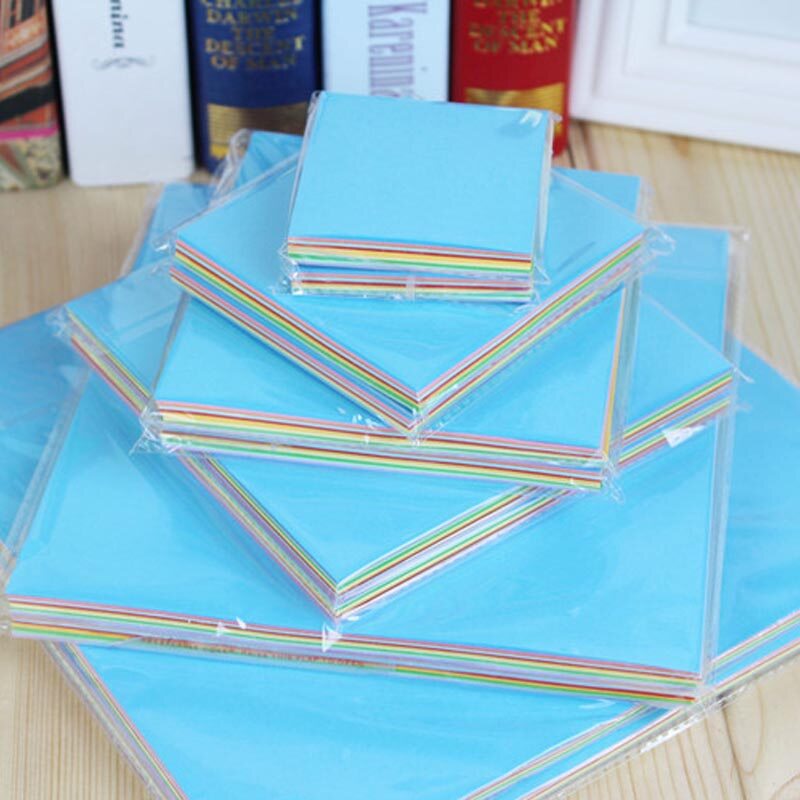 SHOOTHE100Pcs Giấy Origami Vuông Giấy Tờ Gấp Màu Trơn Nhiều Màu Thủ Công Tự Làm Phế Liệu Đặt Phòng Thẻ Thủ Công Quà Tặng Trang Trí