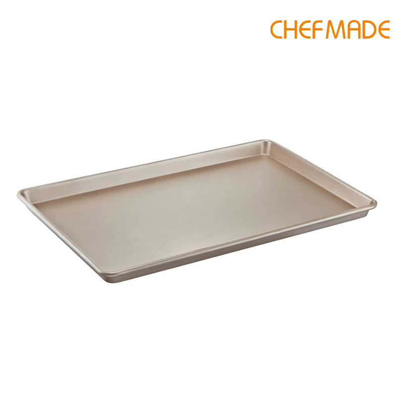 Chảo Tấm Lót Nướng Bánh CHEFMADE Hai Kích Cỡ, Khay Đựng Bánh Quy Có Viền Bằng Thép Không Dính Dùng Cho Lò Nướng, Thịt, Bánh Mì, Thạch Cuộn, Bánh Pizza, Khay Nướng Bánh CM6001 CM6002