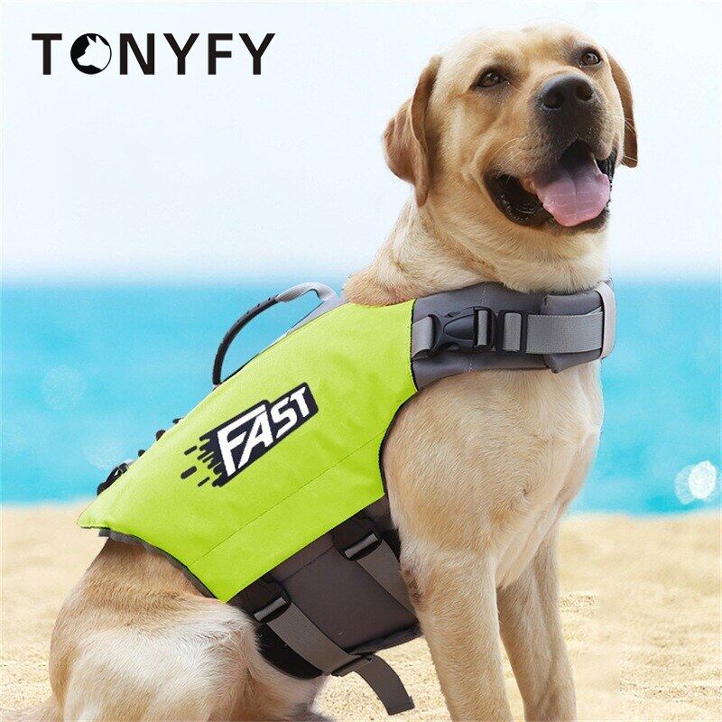 Pet Swimsuit Summer Reflective Pet Dog Life Jacket Safety Vest Dog Clothes Dog Swimsuit Breathable For Medium Large Dog Supplies