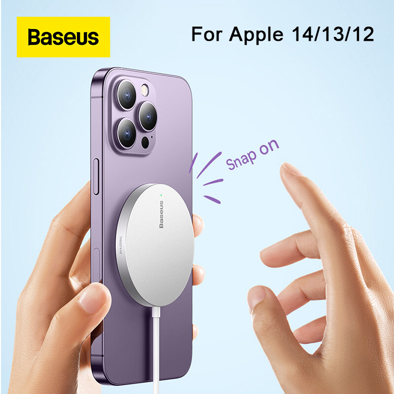 Baseus 15w bộ sạc không dây cho iphone 14 loạt nhanh chager cho iphone 13 12 sạc mini pad samsung xiaomi điện thoại huawei qi 15w bộ sạc nhanh