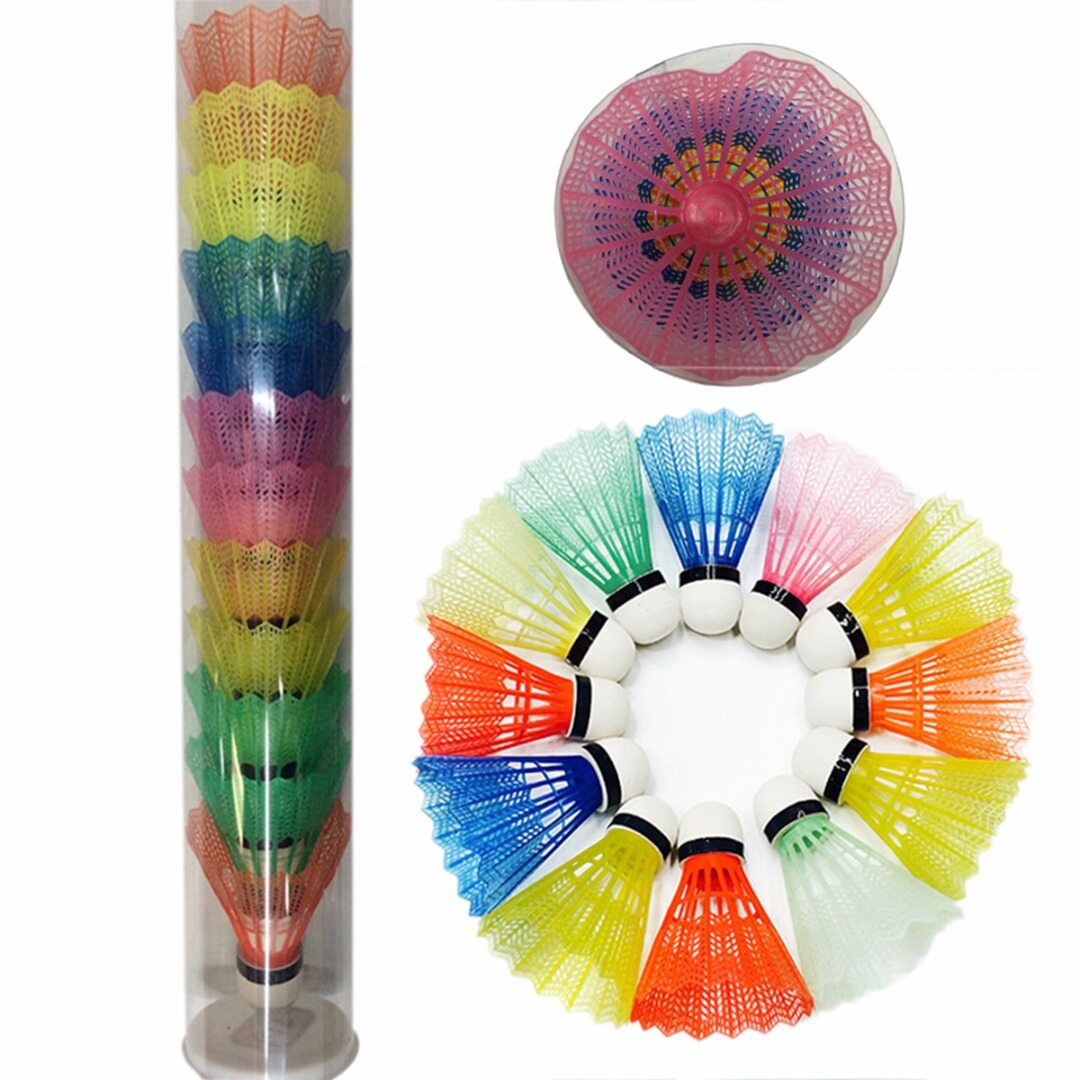 Lý Tưởng 12 Chiếc Cầu Lông Lông Đầy Màu Sắc Quả Cầu Lông Màu Ngẫu Nhiên Trò Chơi Đào Tạo