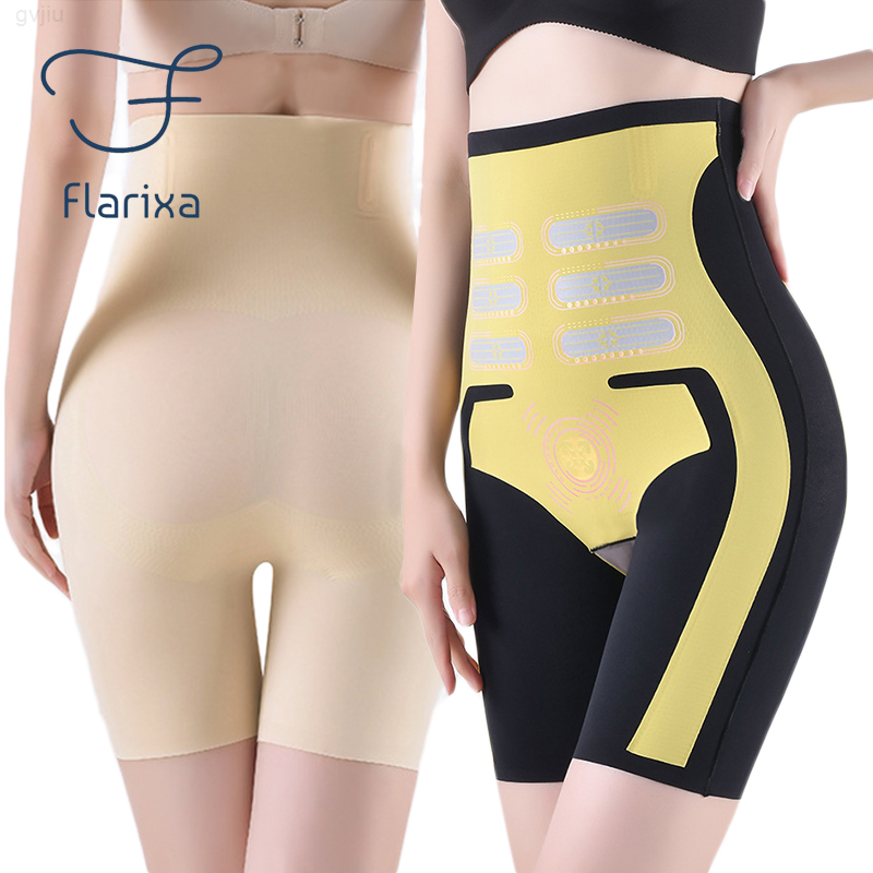 gvjiu Flarixa 5D Levitation Hip Lift High Waist Women Shapewear Shorts Slimming Body Shaper Waist Trainer Boxer Seamless Safety Pants
