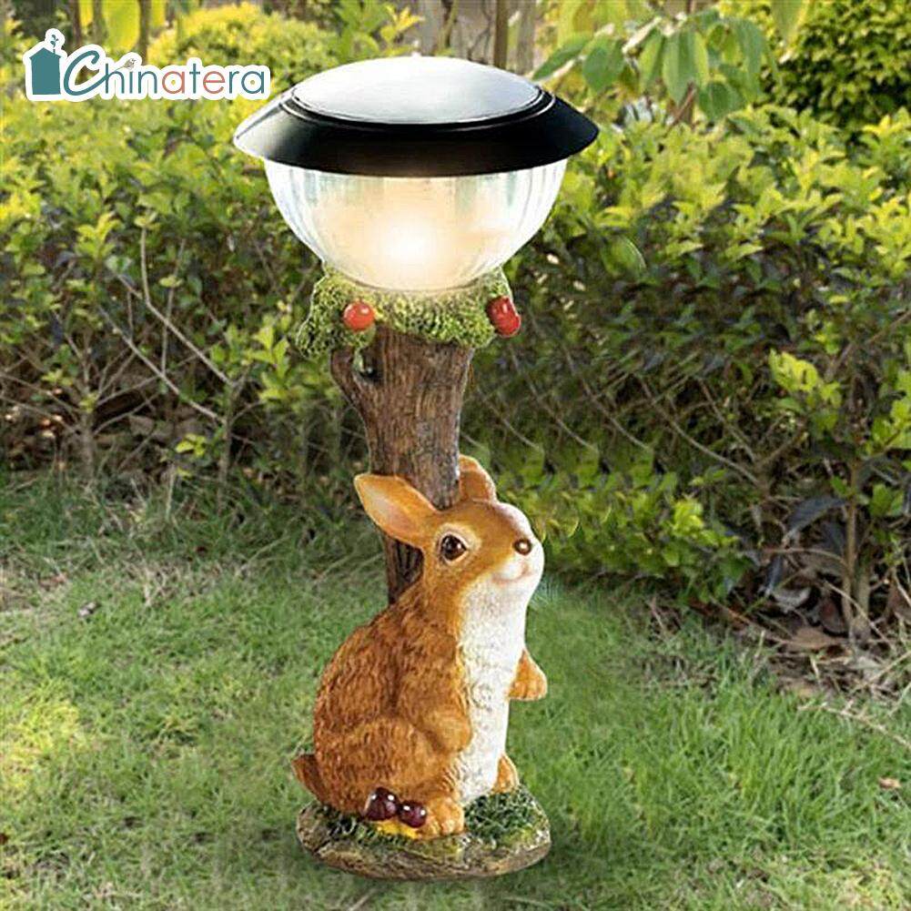 solar rabbit garden light